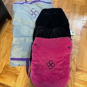 chic Pink and Black Kids Sleeping Bag